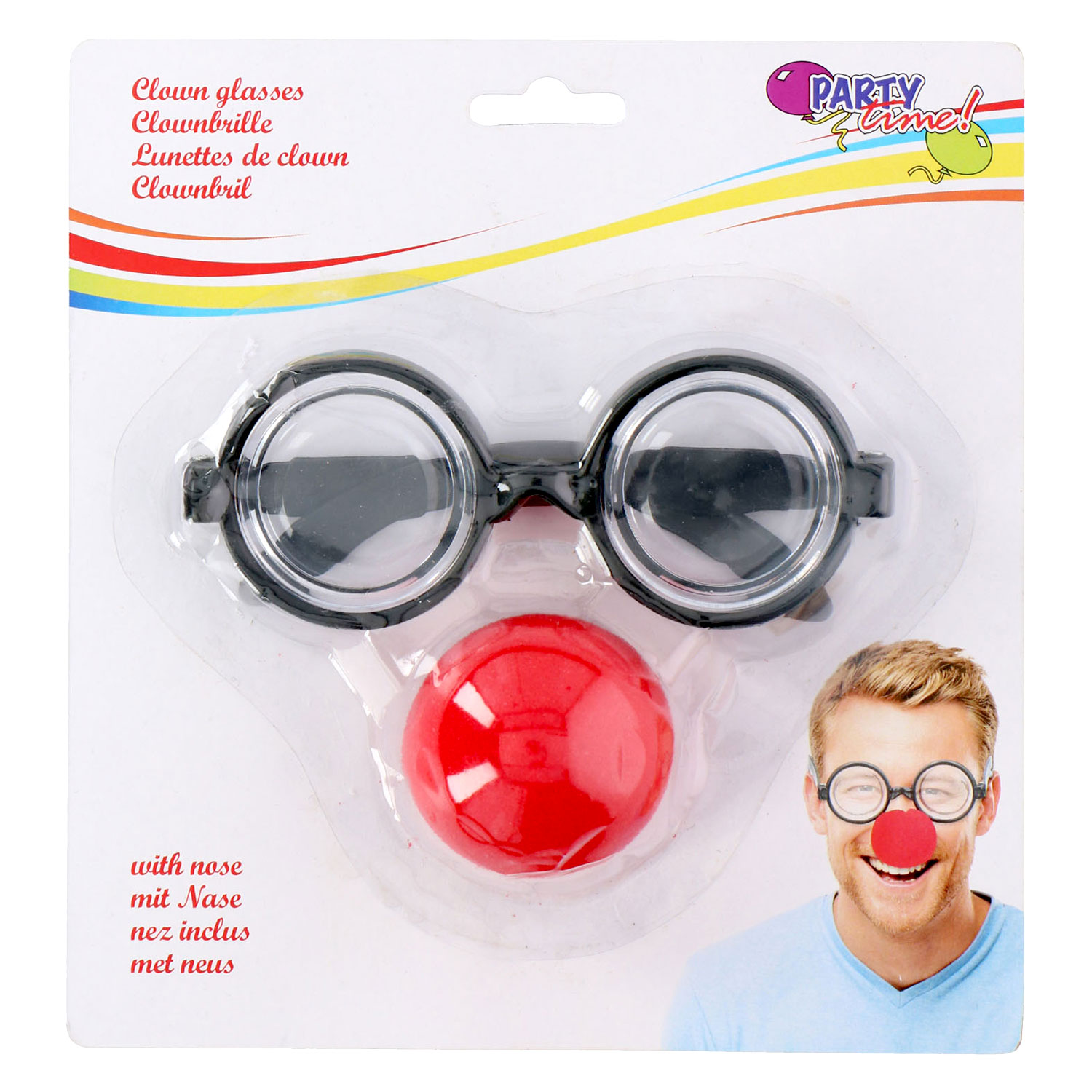 Clownbrille und Nase