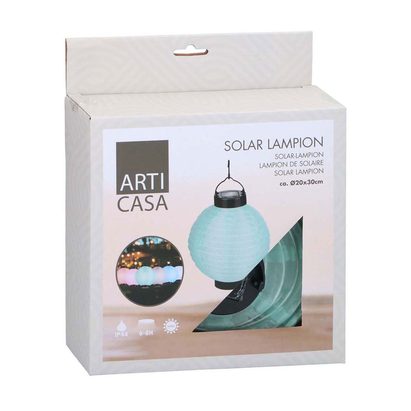 Solar Lampion Groen, 20cm