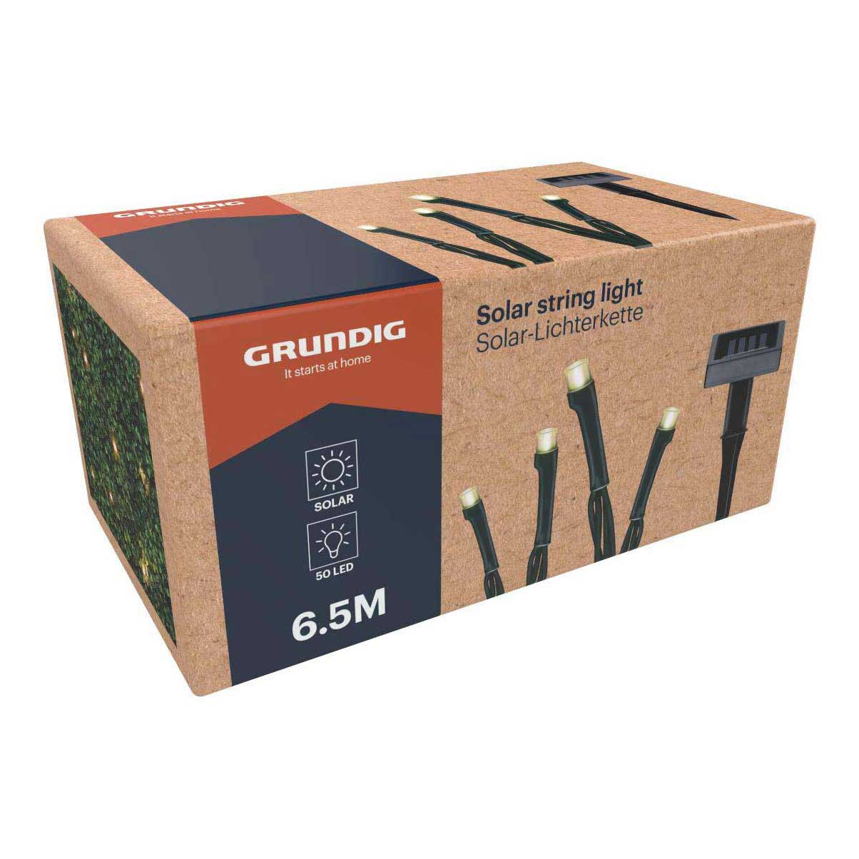 Guirlande lumineuse solaire 50 LED blanches