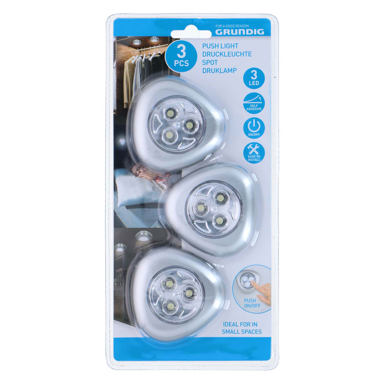 Druklamp Led, 3st.
