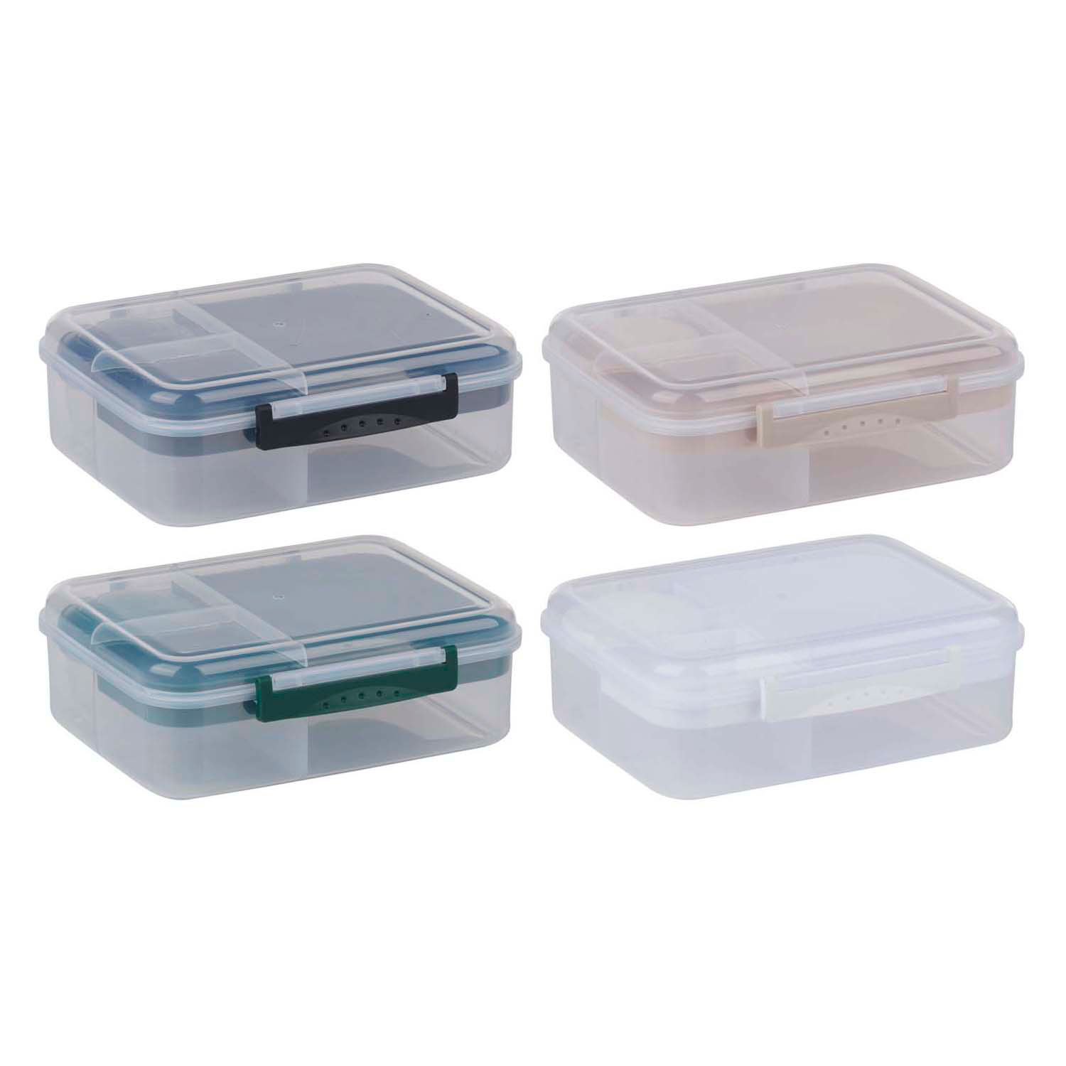 Boîte à pain Alpina avec compartiments séparés, 3 pièces.