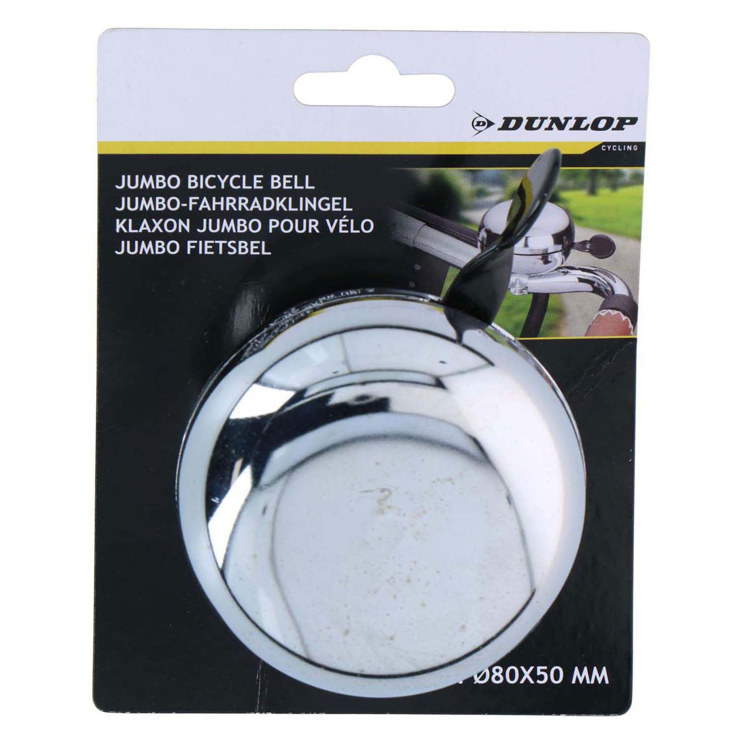 Sonnette de vélo rétro argentée