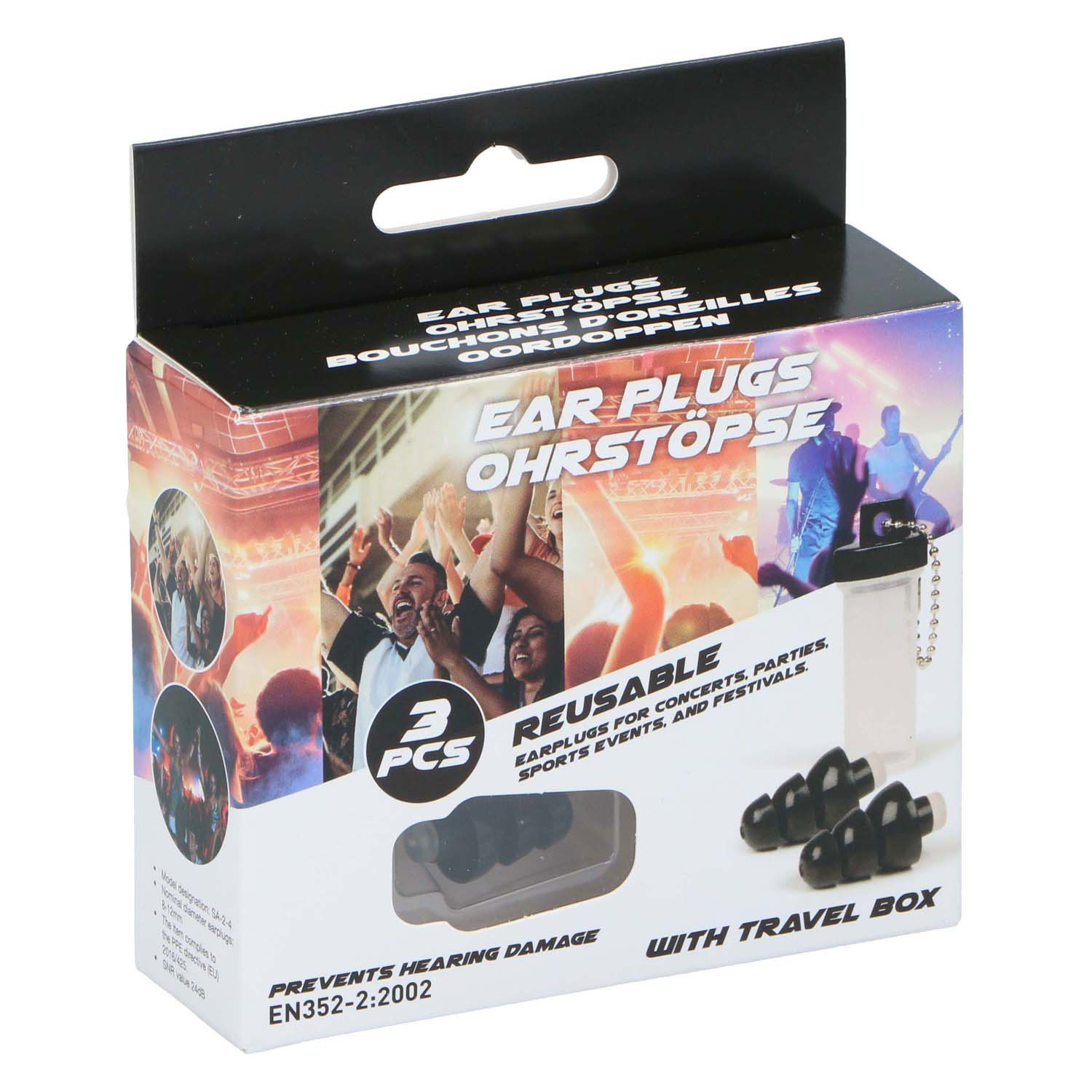 Set Herbruikbare Oordoppen - 3dlg.