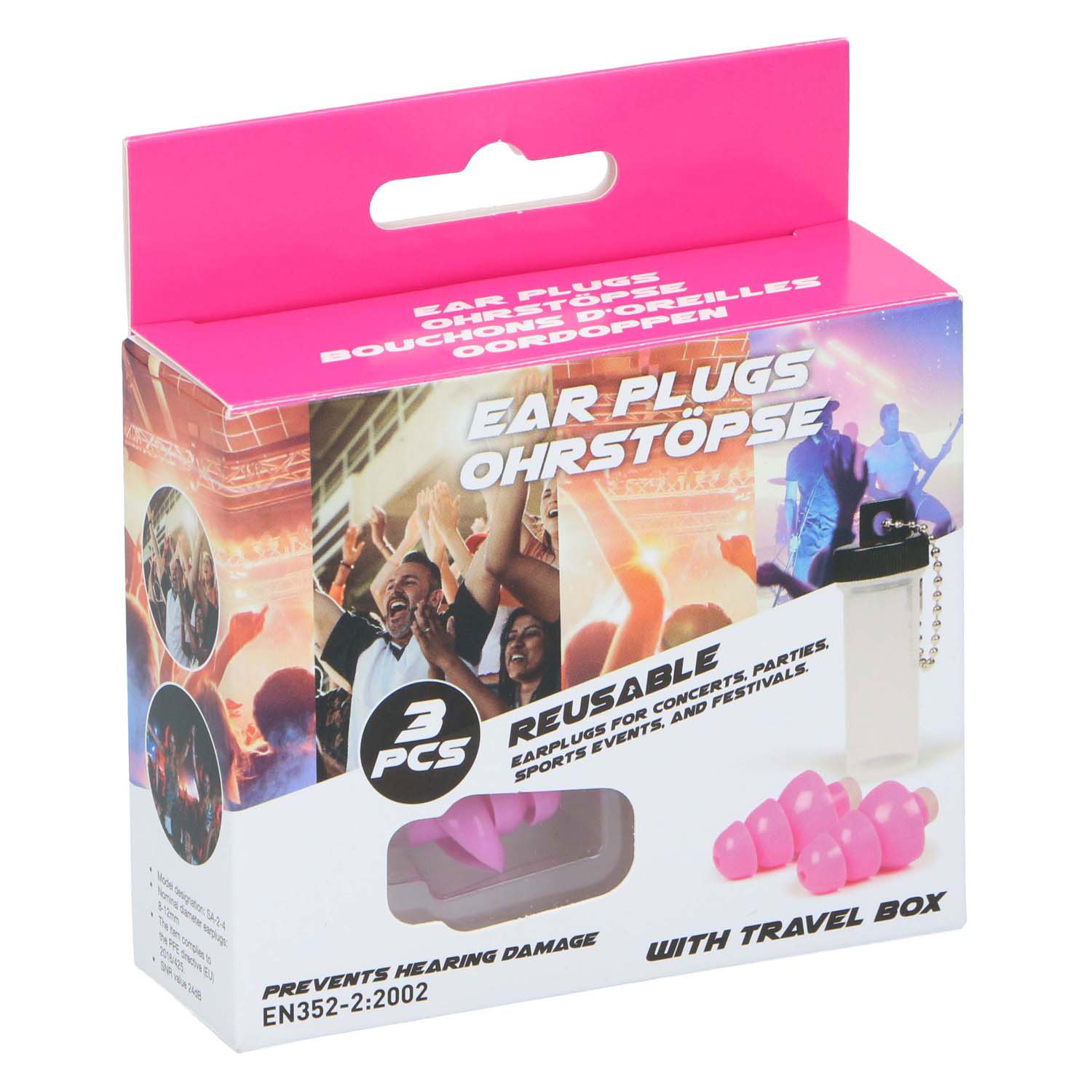 Set Herbruikbare Oordoppen - 3dlg.