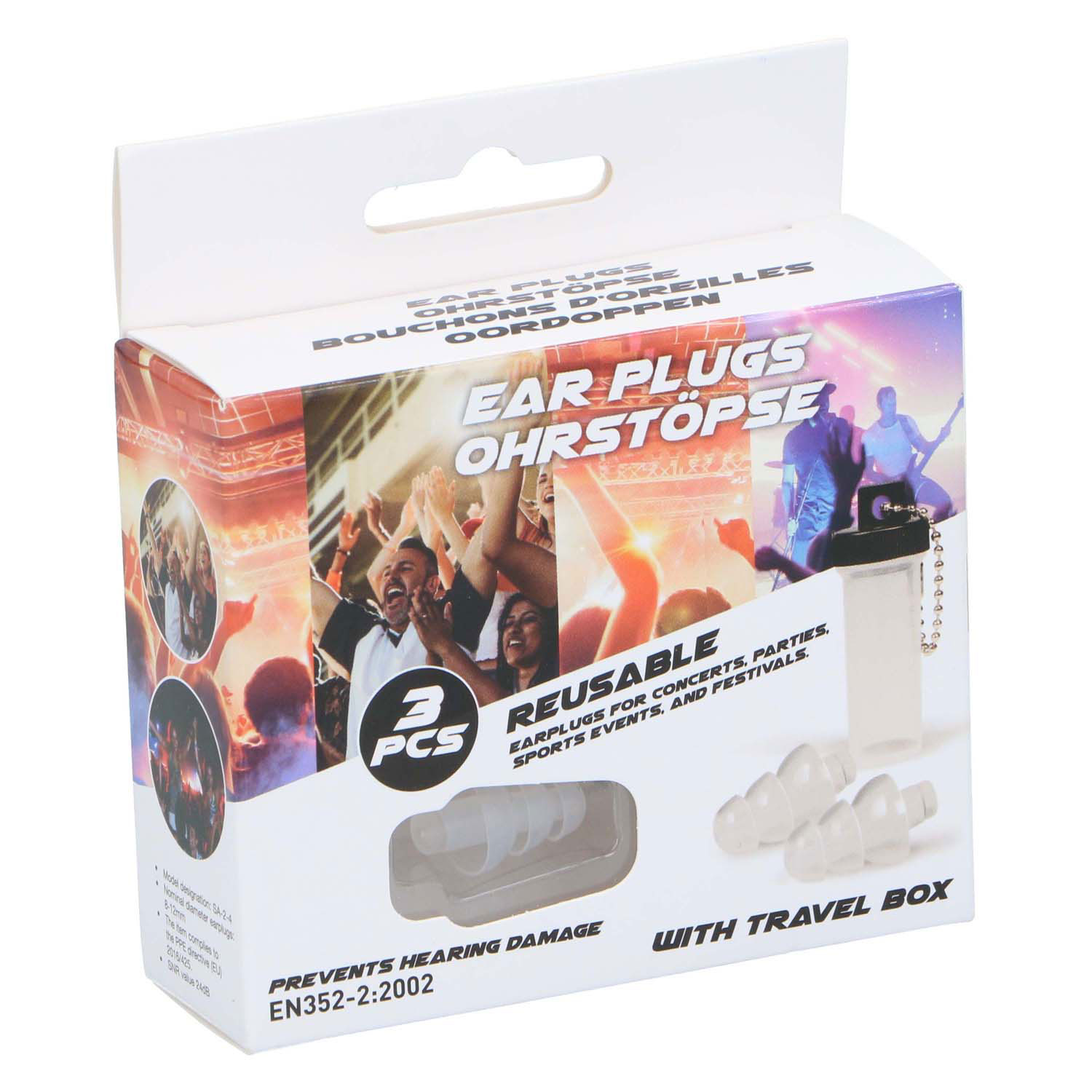 Set Herbruikbare Oordoppen - 3dlg.