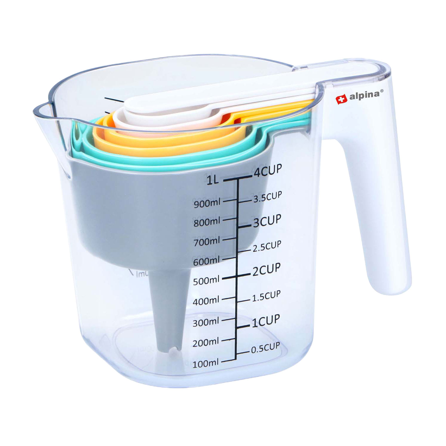 Ensemble de tasses à mesurer, 9 pièces.