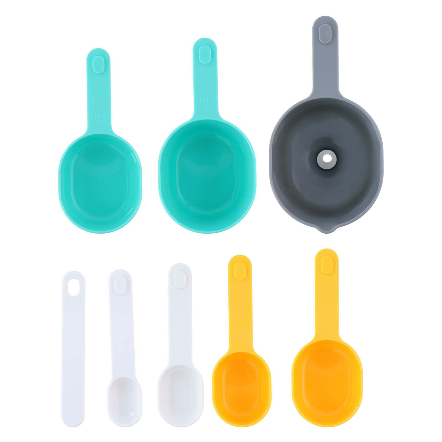 Ensemble de tasses à mesurer, 9 pièces.