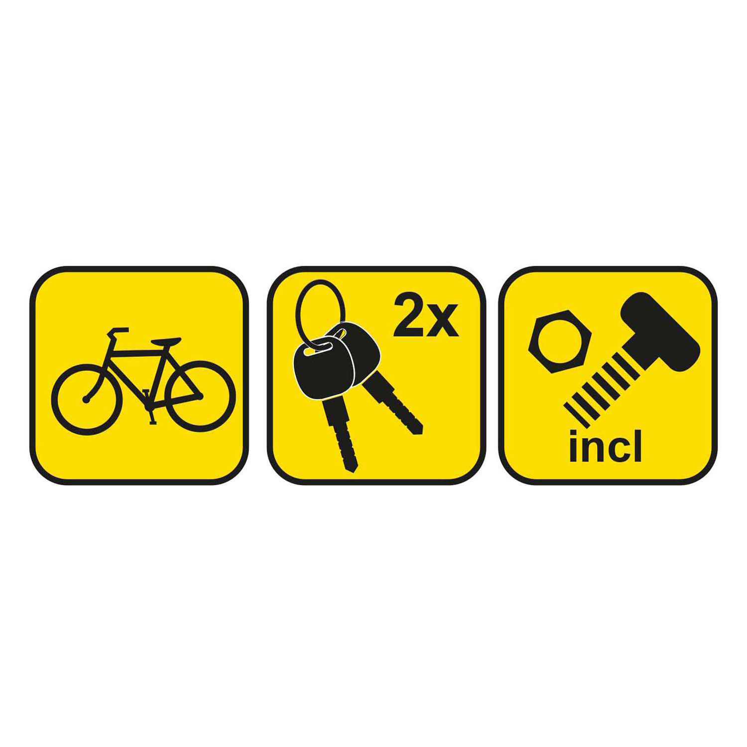 Rahmen-U-Schloss mit Kabel und Halterung