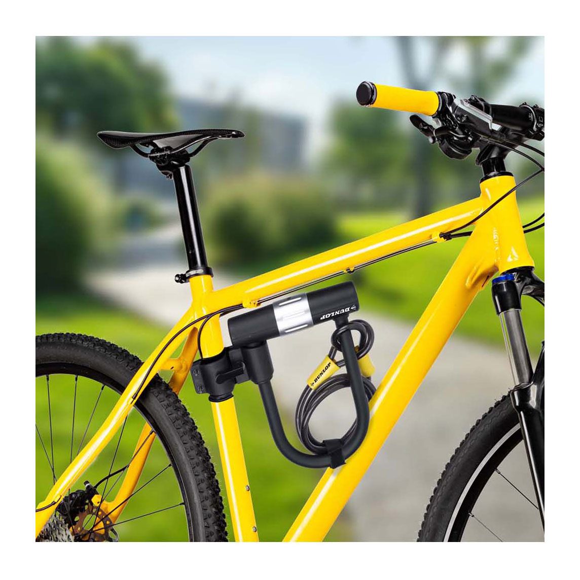 Rahmen-U-Schloss mit Kabel und Halterung