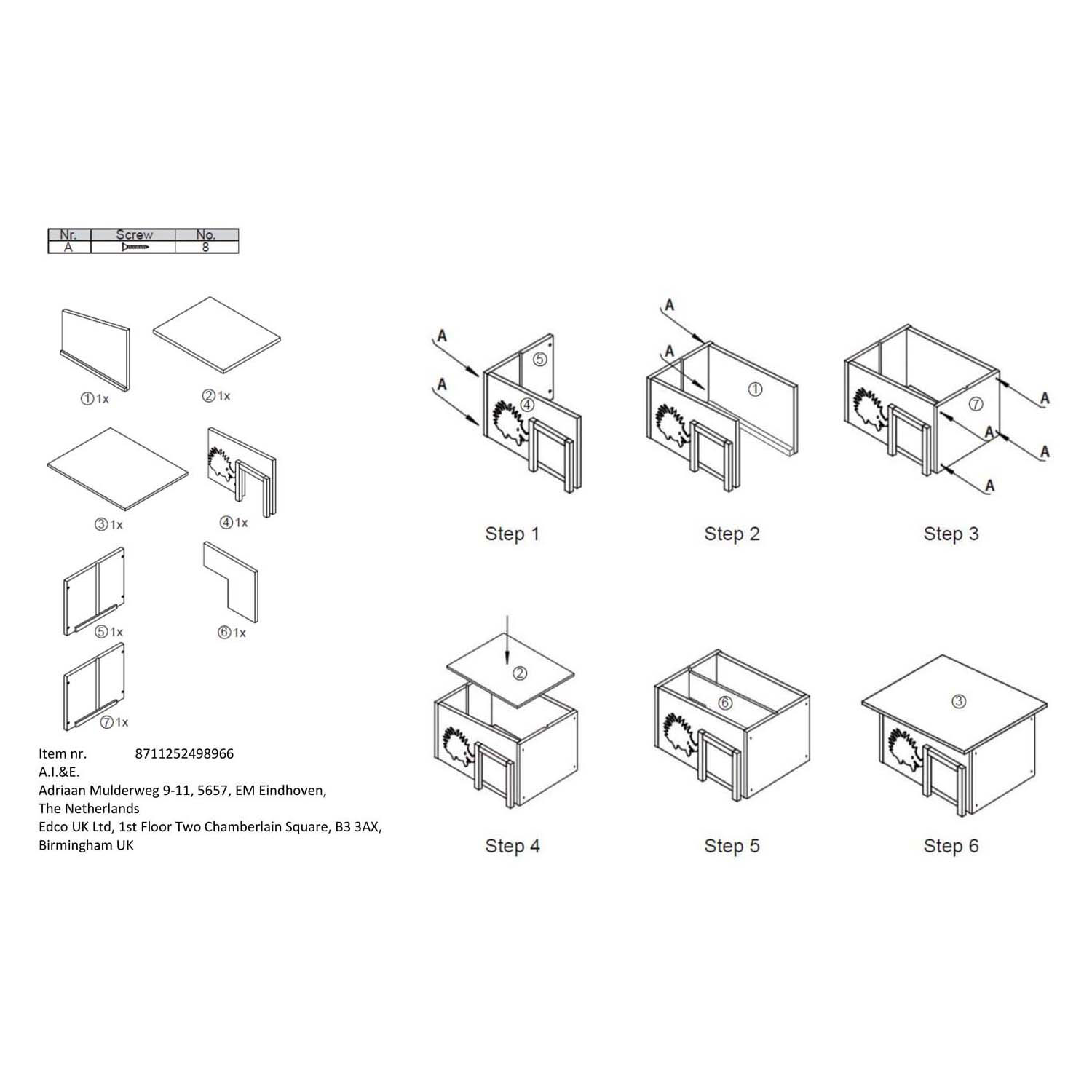 Egelhuis -  32x26x20cm