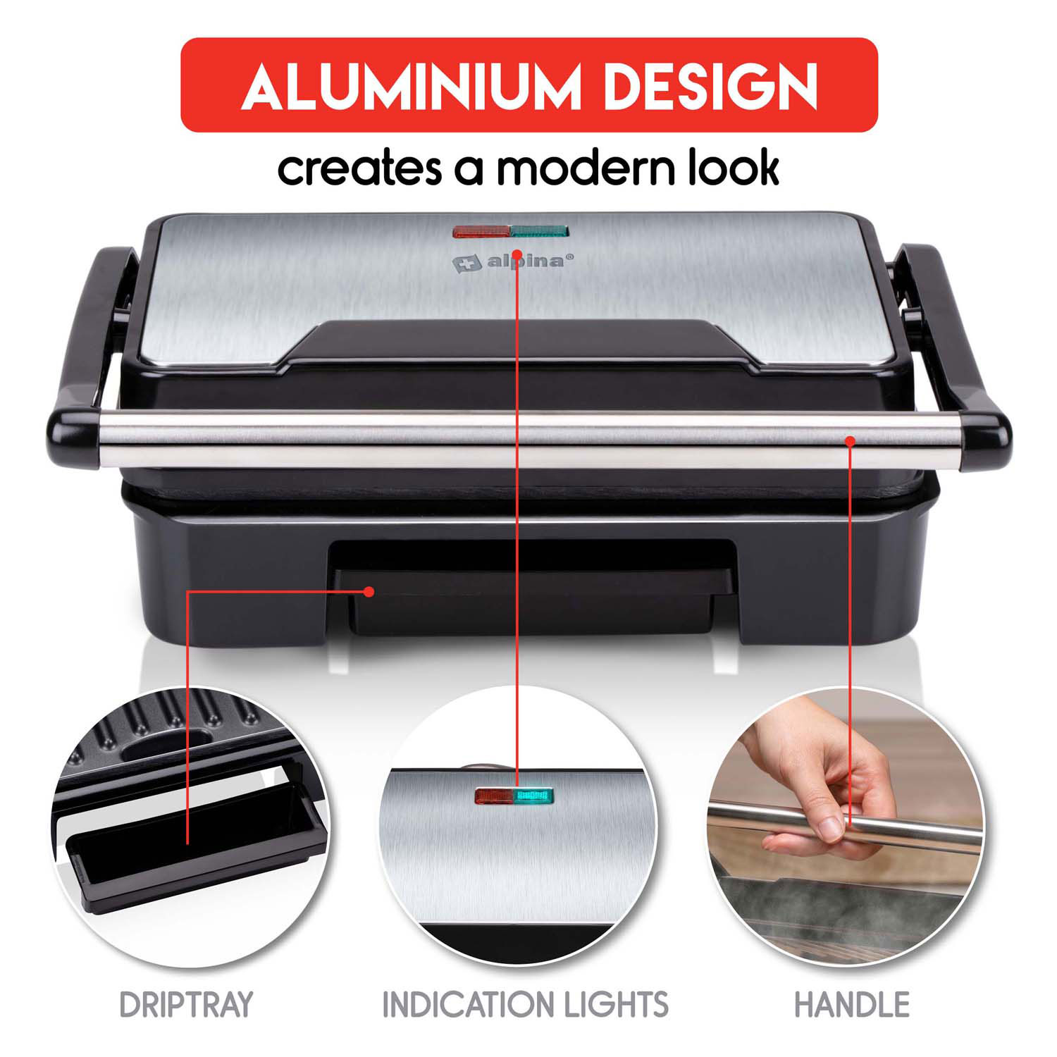 Tosti Apparaat Grill 750W