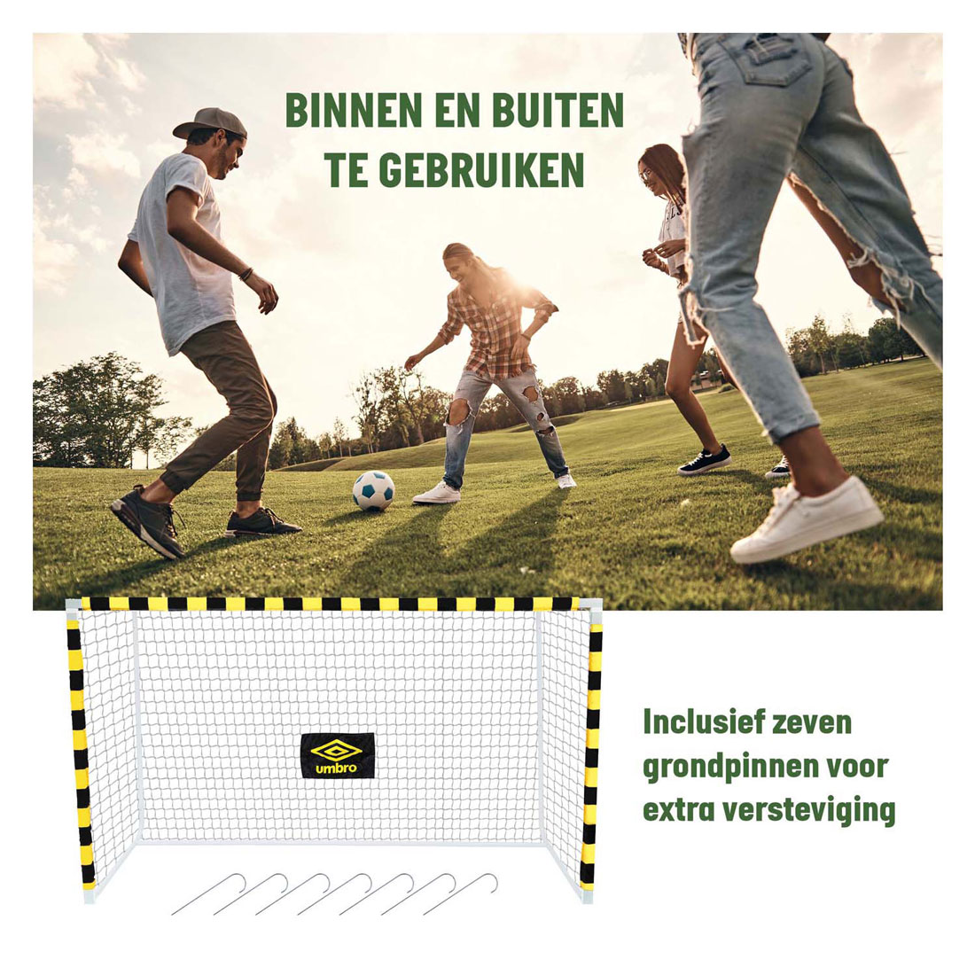 Voetbaldoel 300x180x120 cm