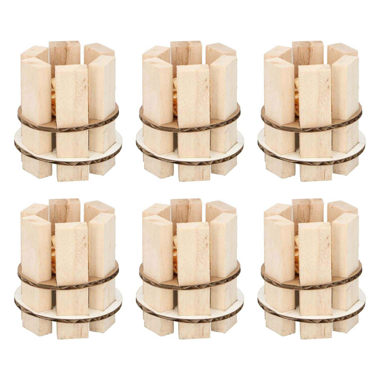 Houten Aanmaakblokjes van Hout, 6-pack