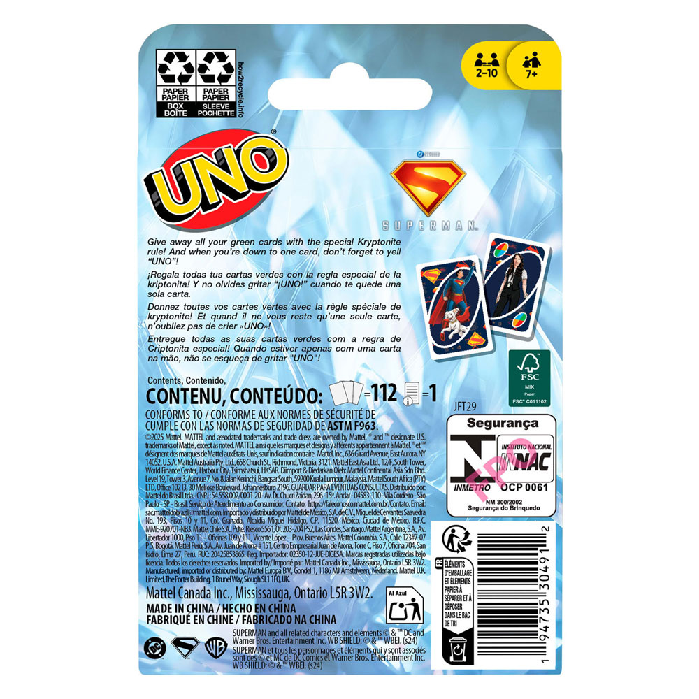 UNO Superman Kaartspel