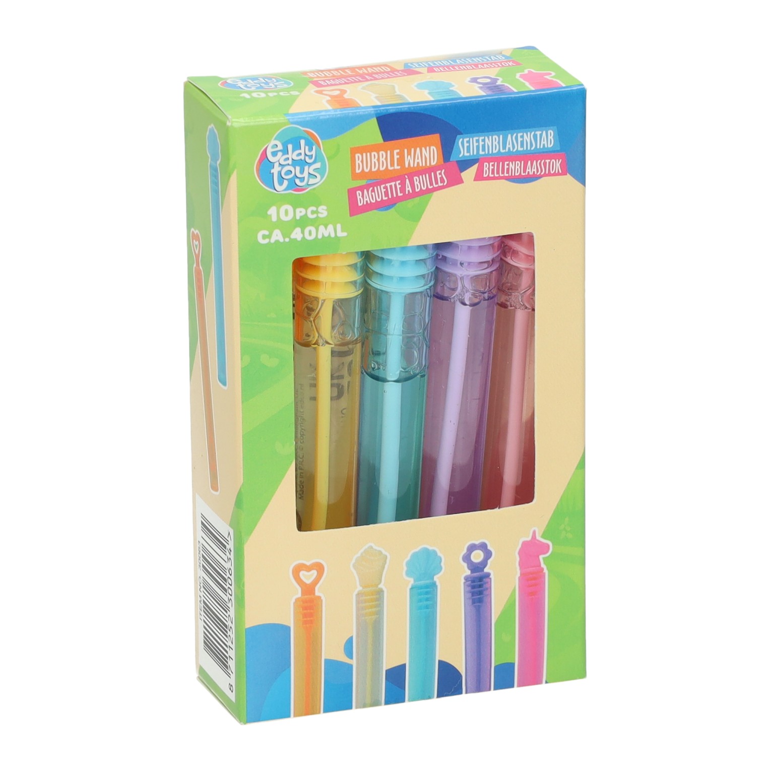 Distribuer des bâtonnets à bulles de 40 ml - 10 pièces.