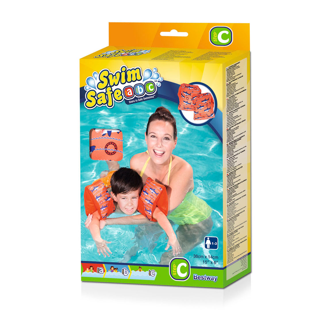Bestway Zwembandjes Swim Safe Haai, 1-3 jaar