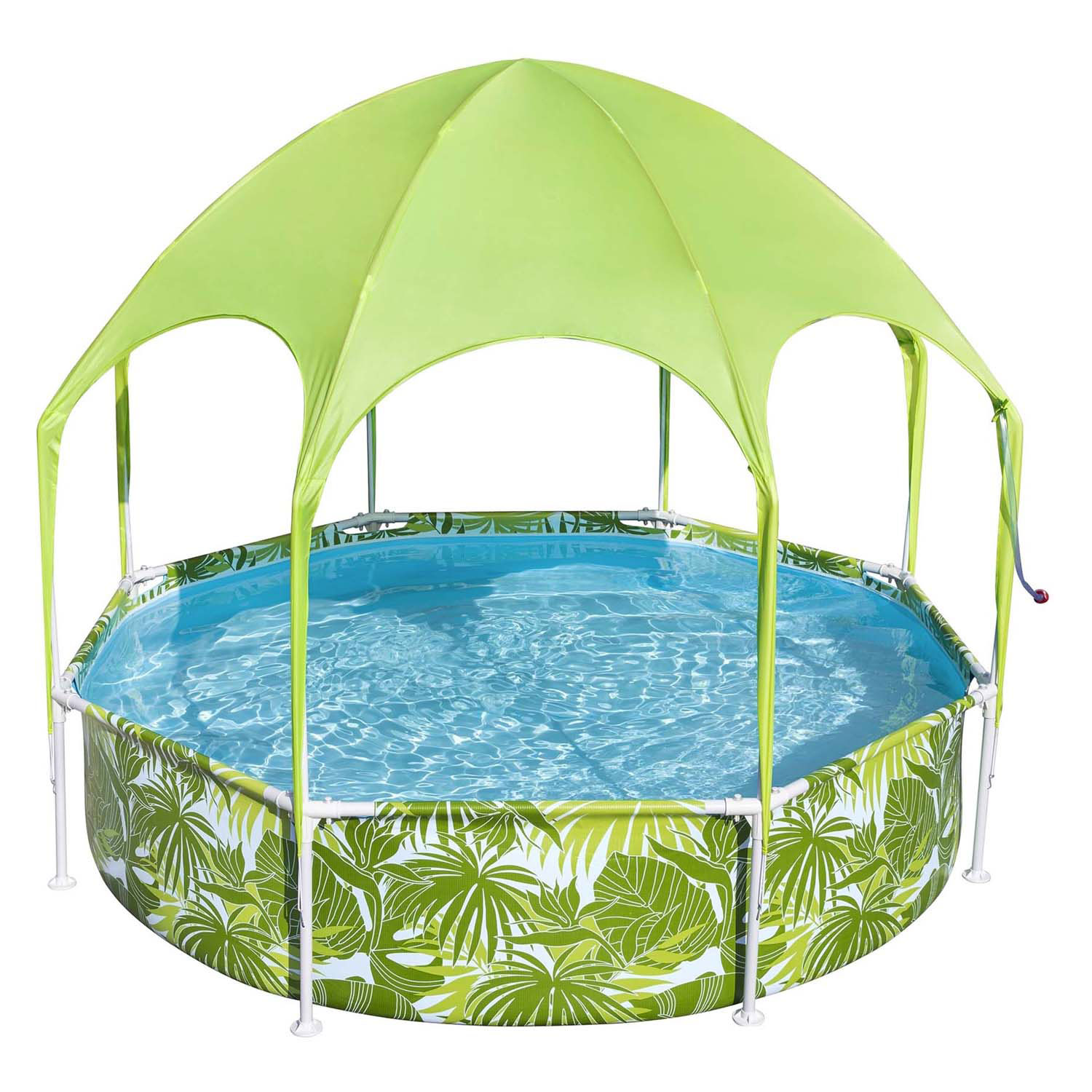 Bestway My First Frame Zwembad Splash-In-Shade Play Rond met UV Zonnescherm, 244cm