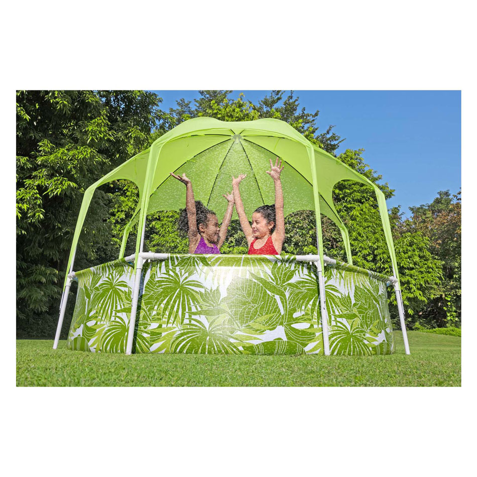 Bestway My First Frame Zwembad Splash-In-Shade Play Rond met UV Zonnescherm, 244cm