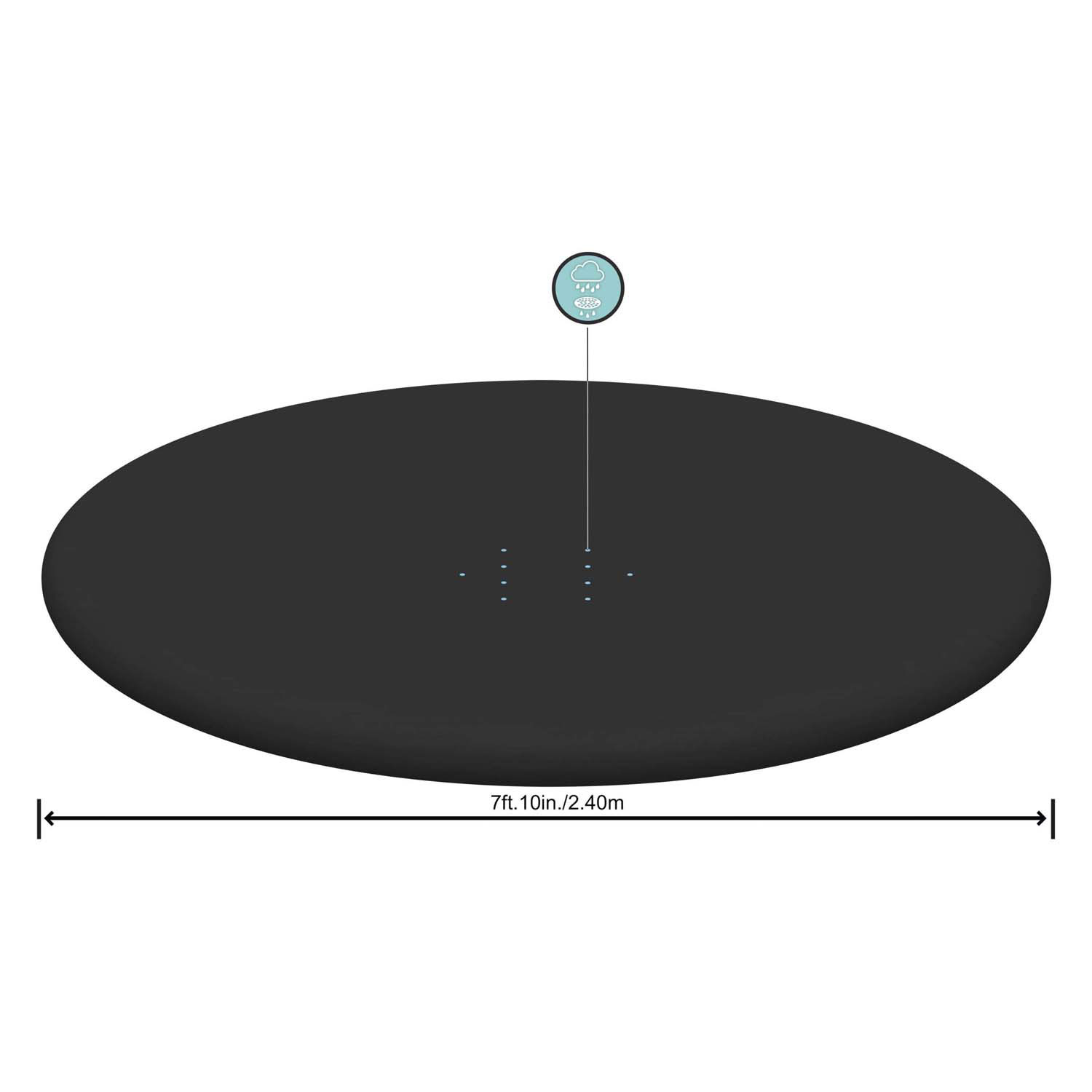 Bestway Afdekzeil Rond, 244cm