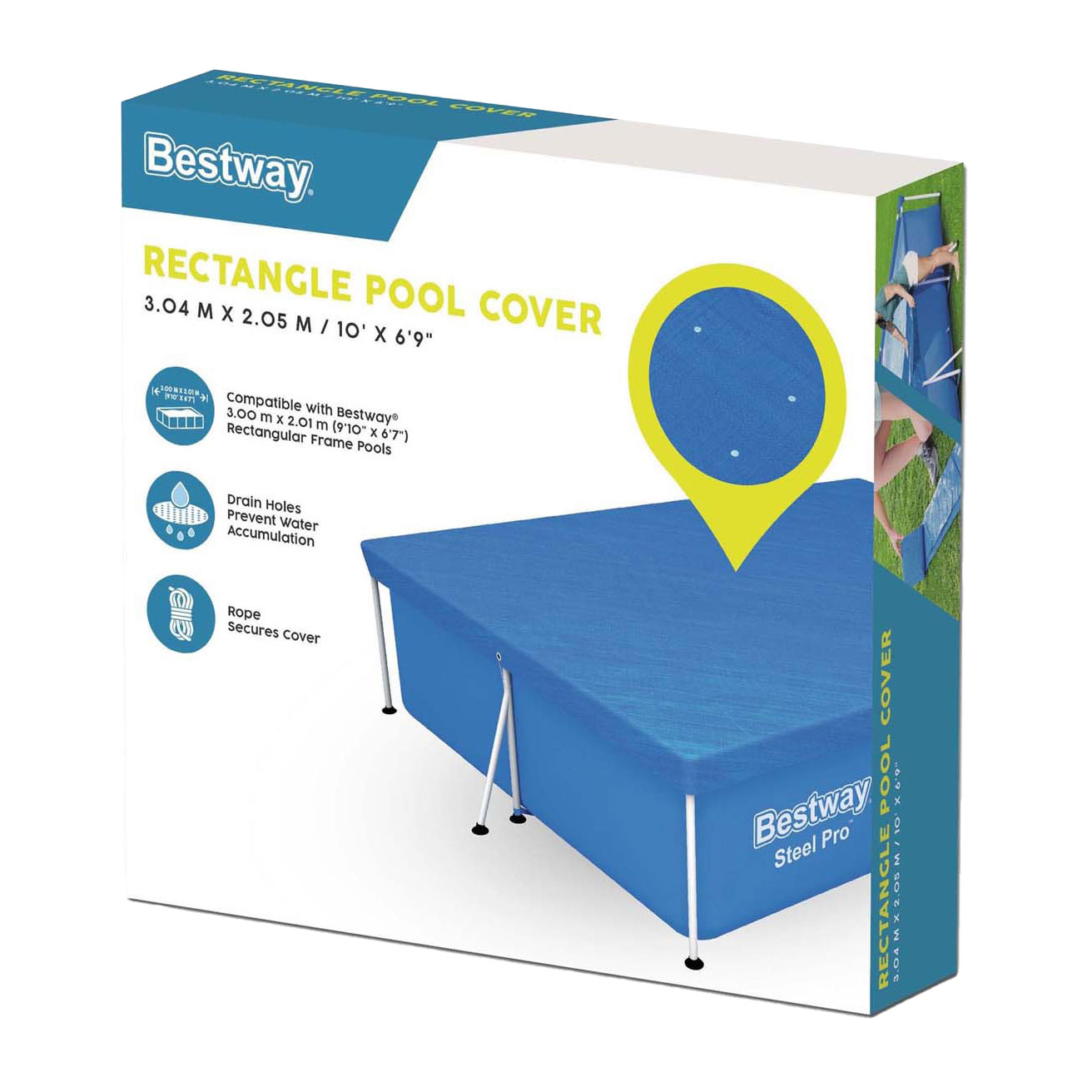 Couverture rectangulaire Bestway Steel Pro, 300 cm