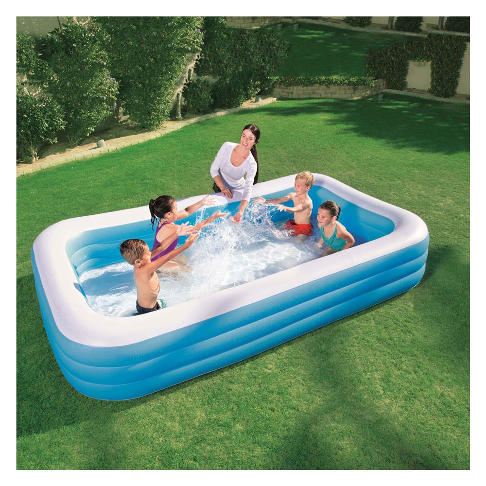 Piscine familiale rectangulaire Bestway Deluxe Bleue 305 cm