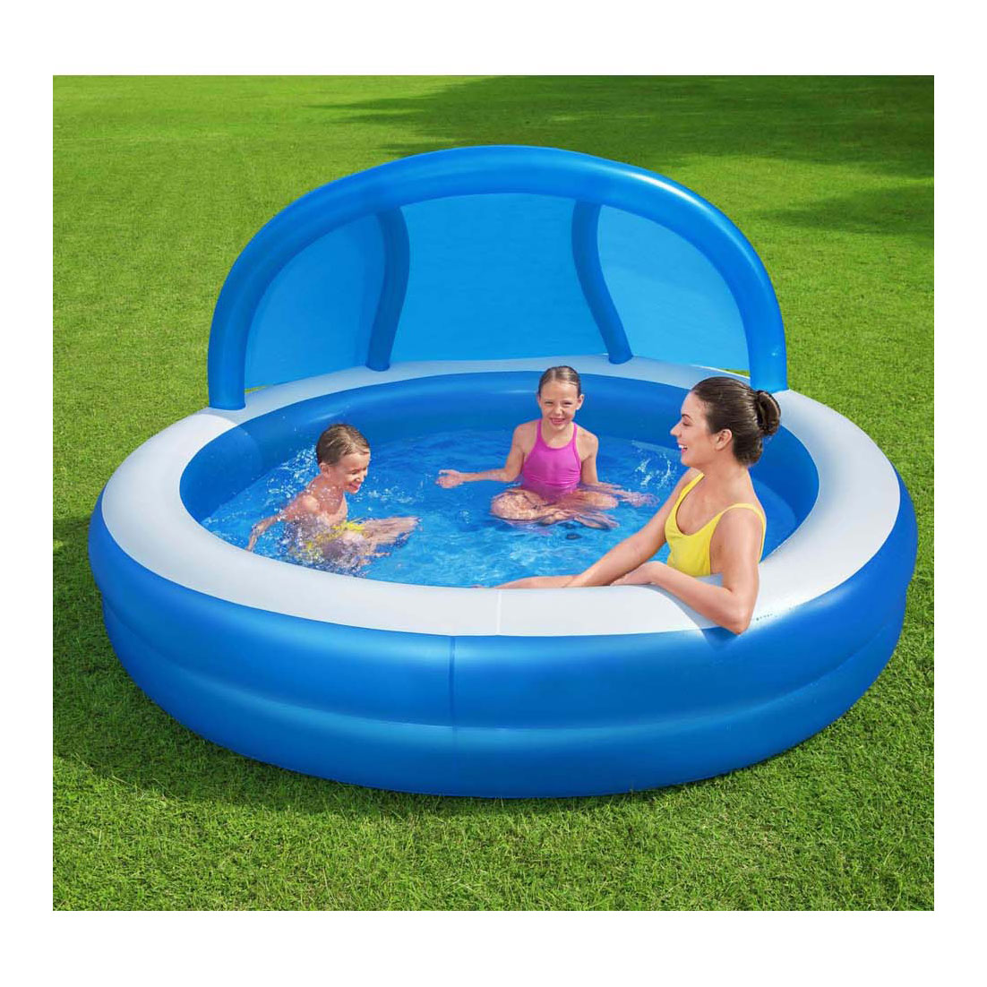 Bestway Familiebad Rond Summer Days met UV Zonnescherm, 241cm