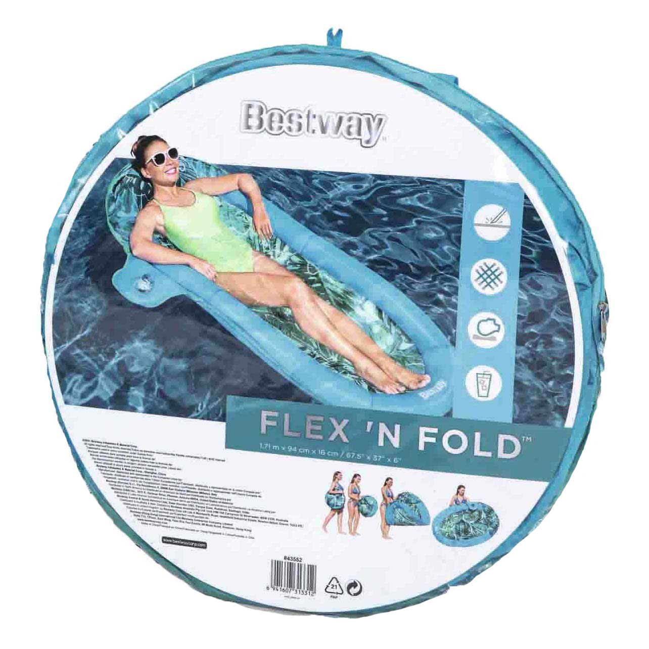 Bestway Flex 'N Fold Lounge Luchtbed, 171cm