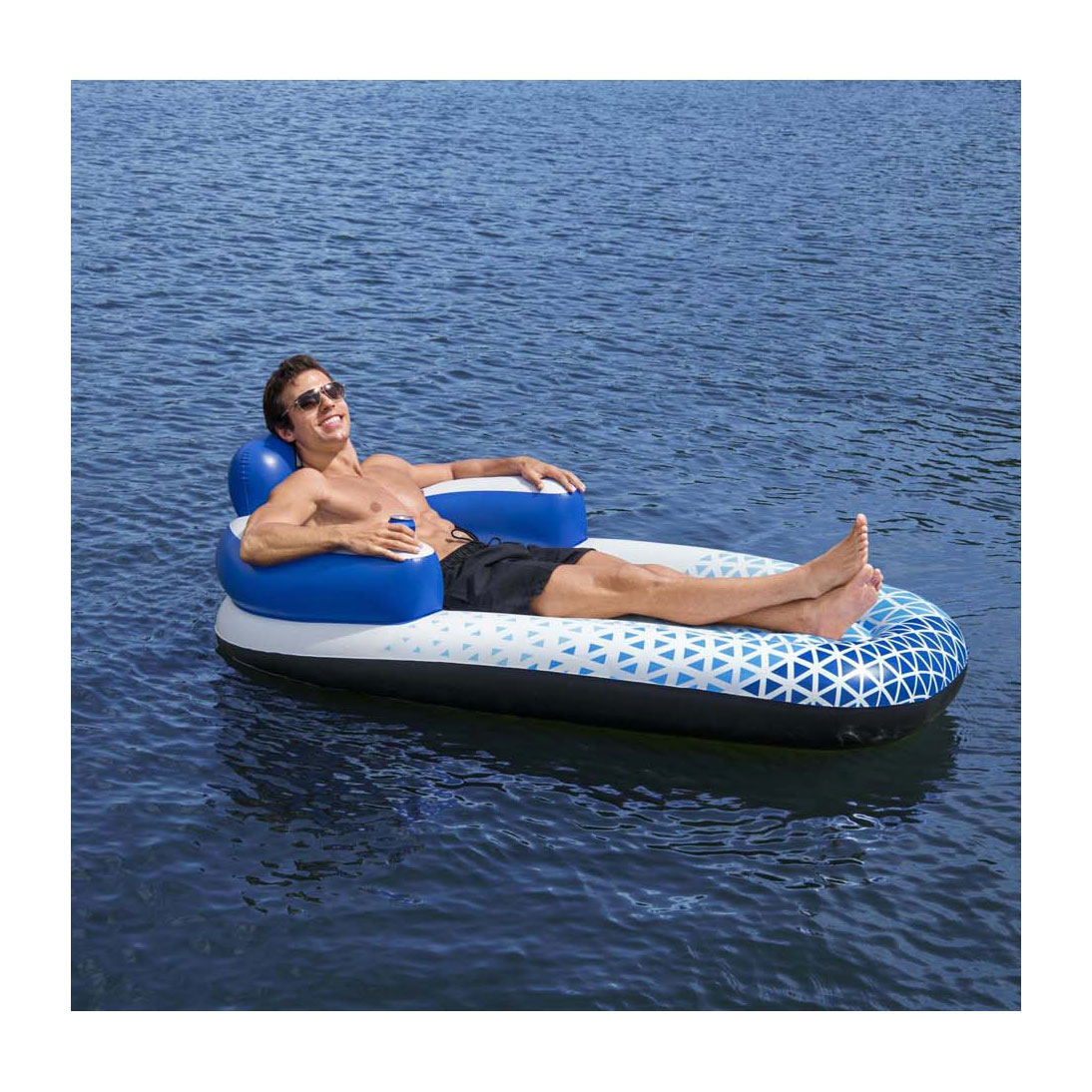 Hydro Force Indigo Wave Lounge Single Luchtbed, 183cm