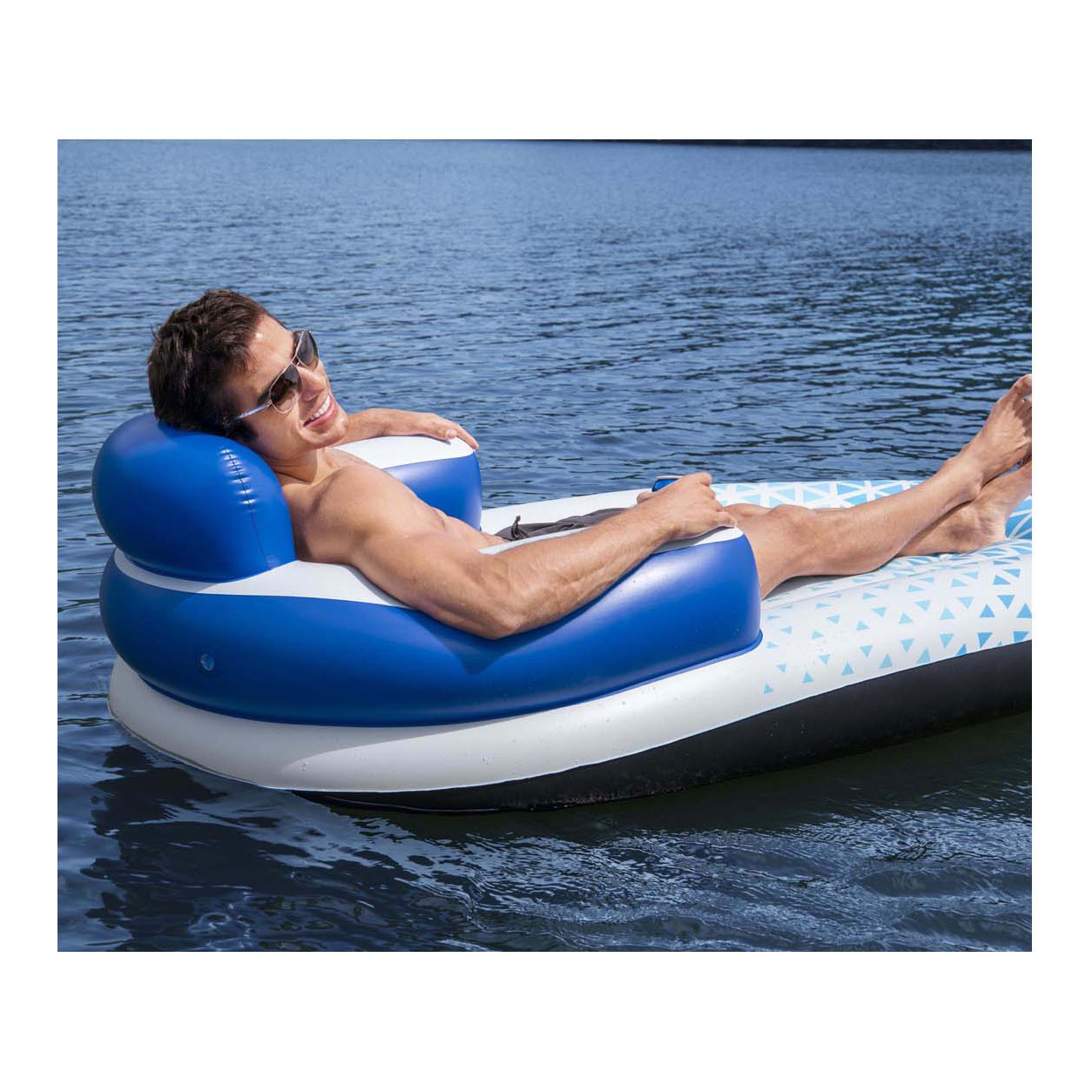 Hydro Force Indigo Wave Lounge Single Luchtbed, 183cm