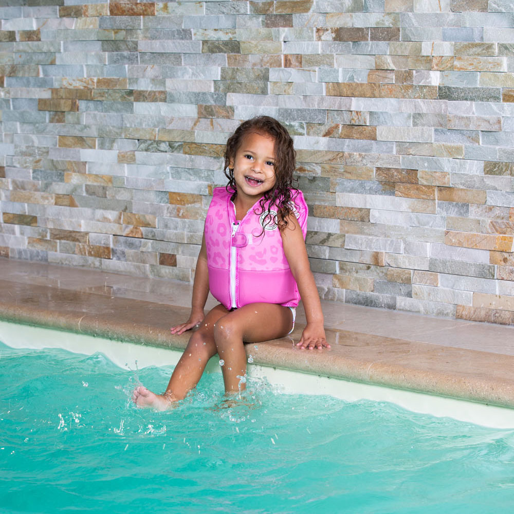 Gilet de sauvetage Swim Essentials Neon Panther Print Rose, 3-6 ans