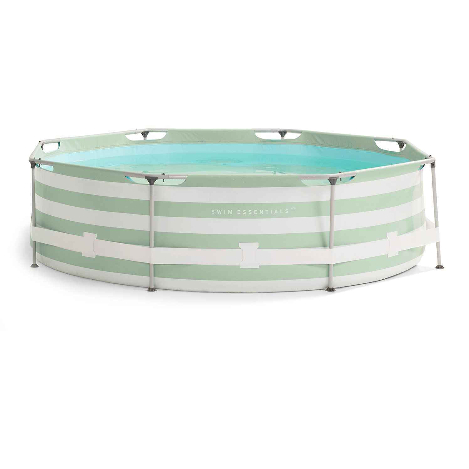 Swim Essentials Luxuriöser grün gestreifter runder Pool