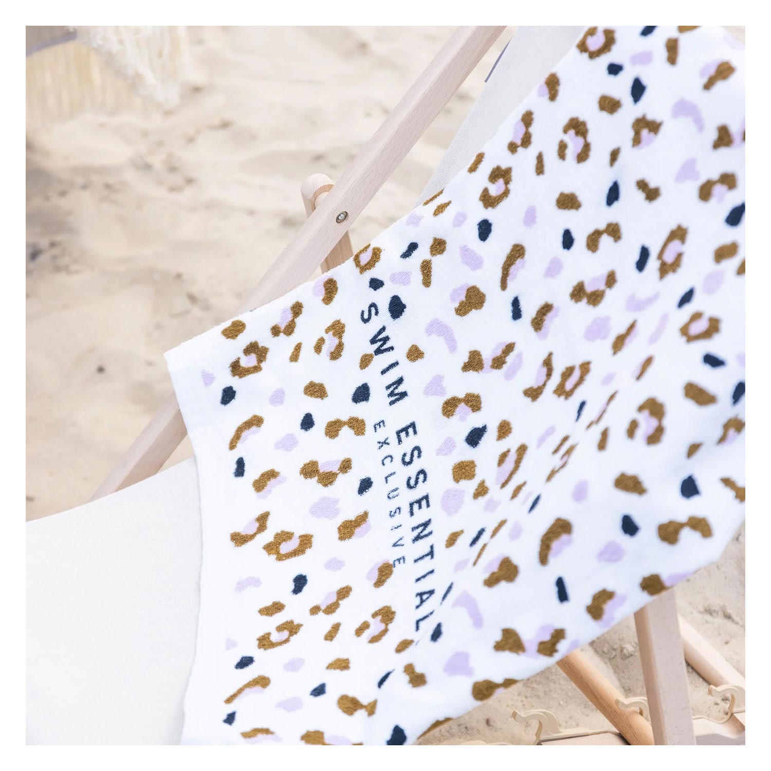 Serviette de plage en coton Swim Essentials imprimé léopard