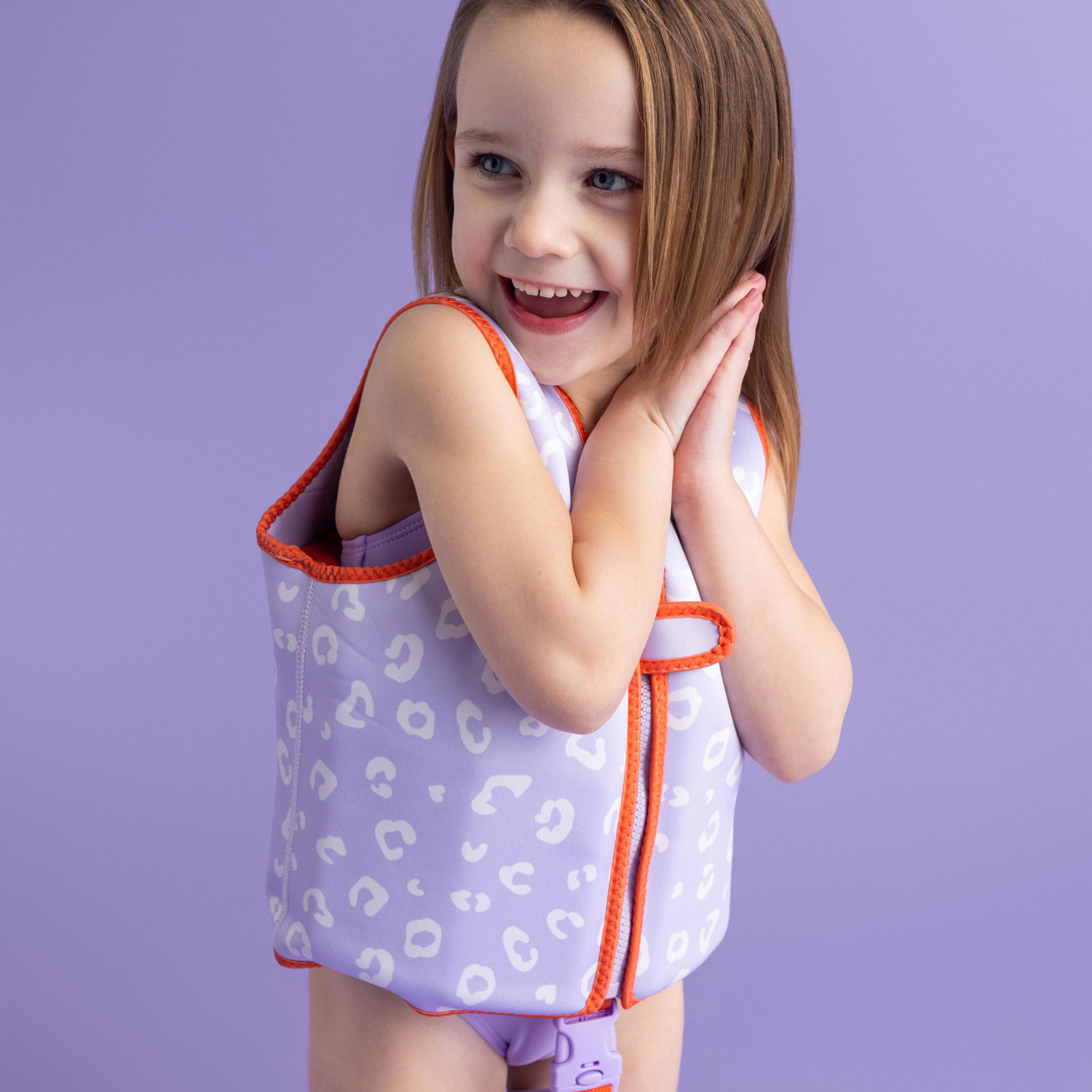 Gilet de sauvetage Swim Essentials Lilas Léopard, 3-6 ans