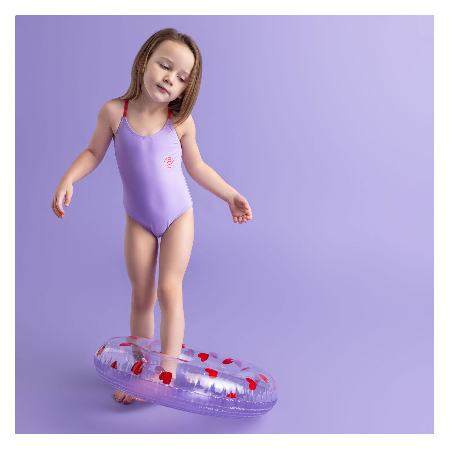 Swim Essentials Zwemring Lila Hartjes, 55cm