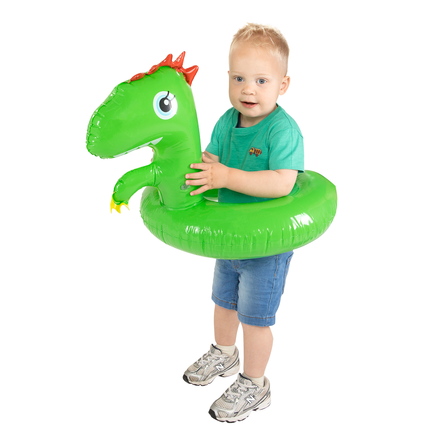 Swim Essentials Schwimmring Dino mit offenem Rücken, 55 cm
