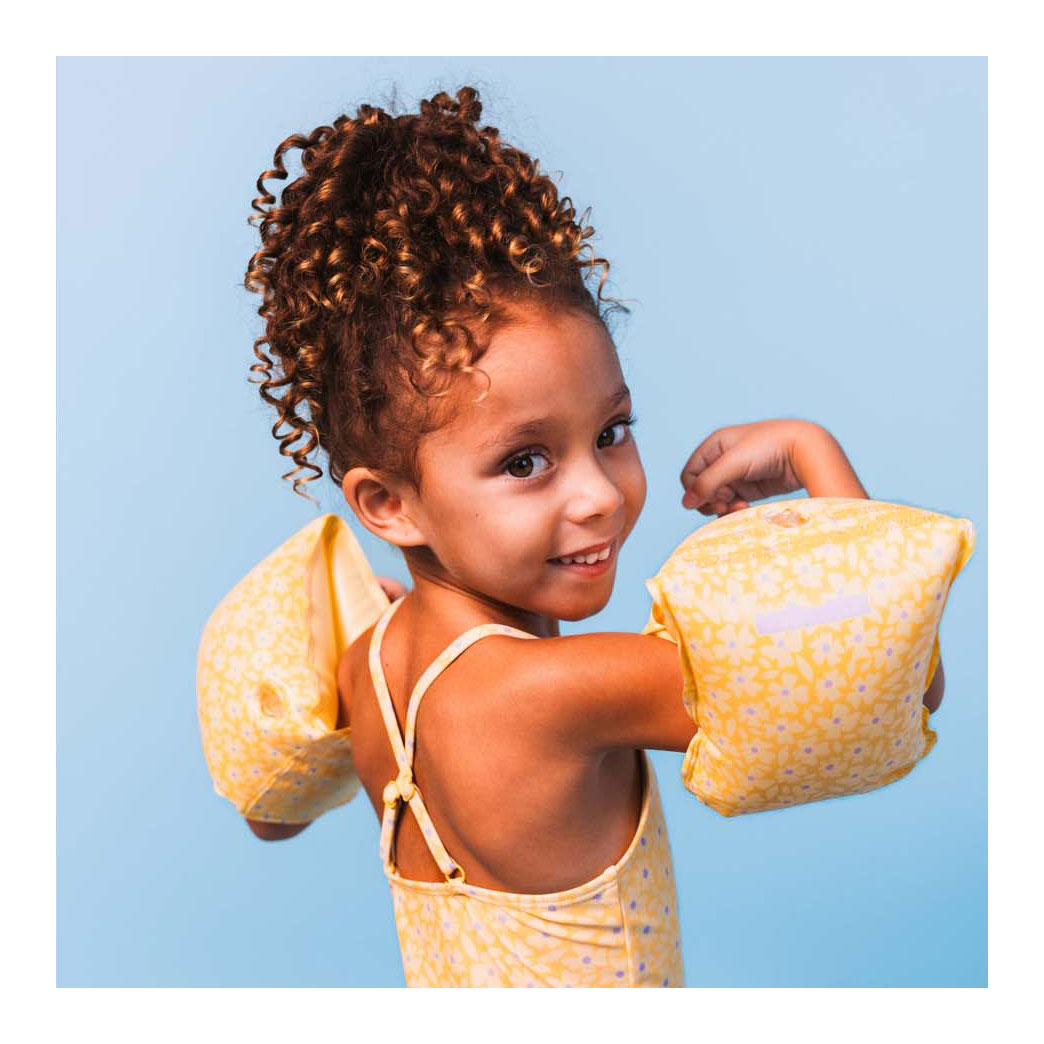 Swim Essentials - Florish Yellow Zwembandjes, 0-2 Jaar