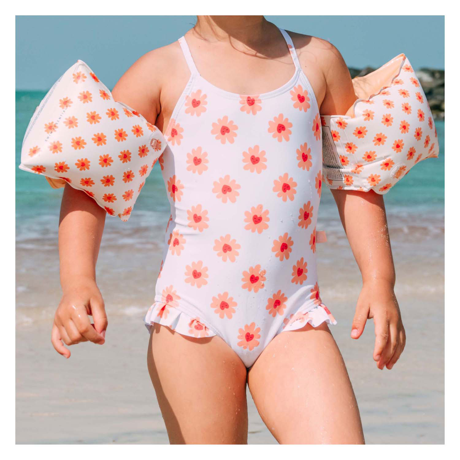 Swim Essentials - Brassards Floral Love, 2-6 ans