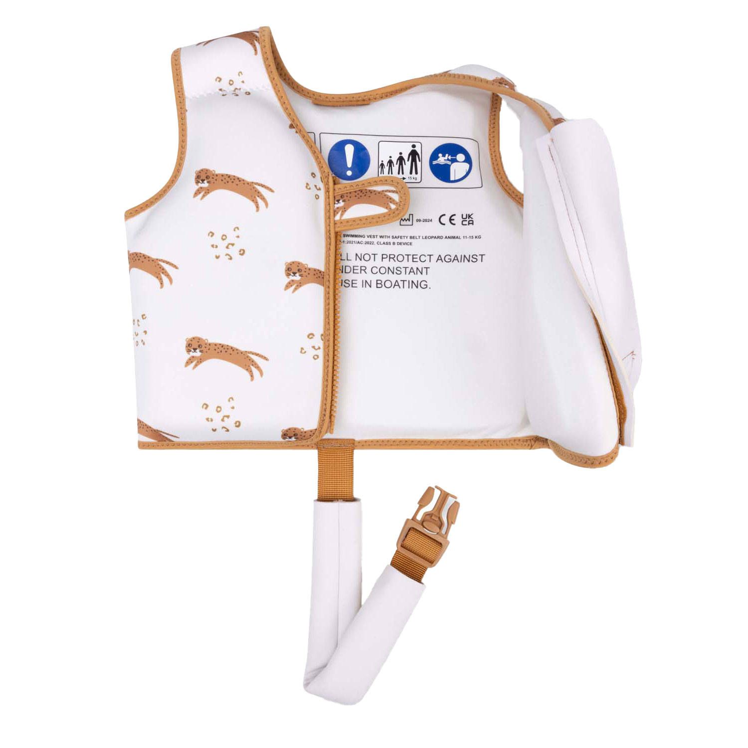 Swim Essentials – Schwimmweste mit Leopardenmuster, 1–2 Jahre