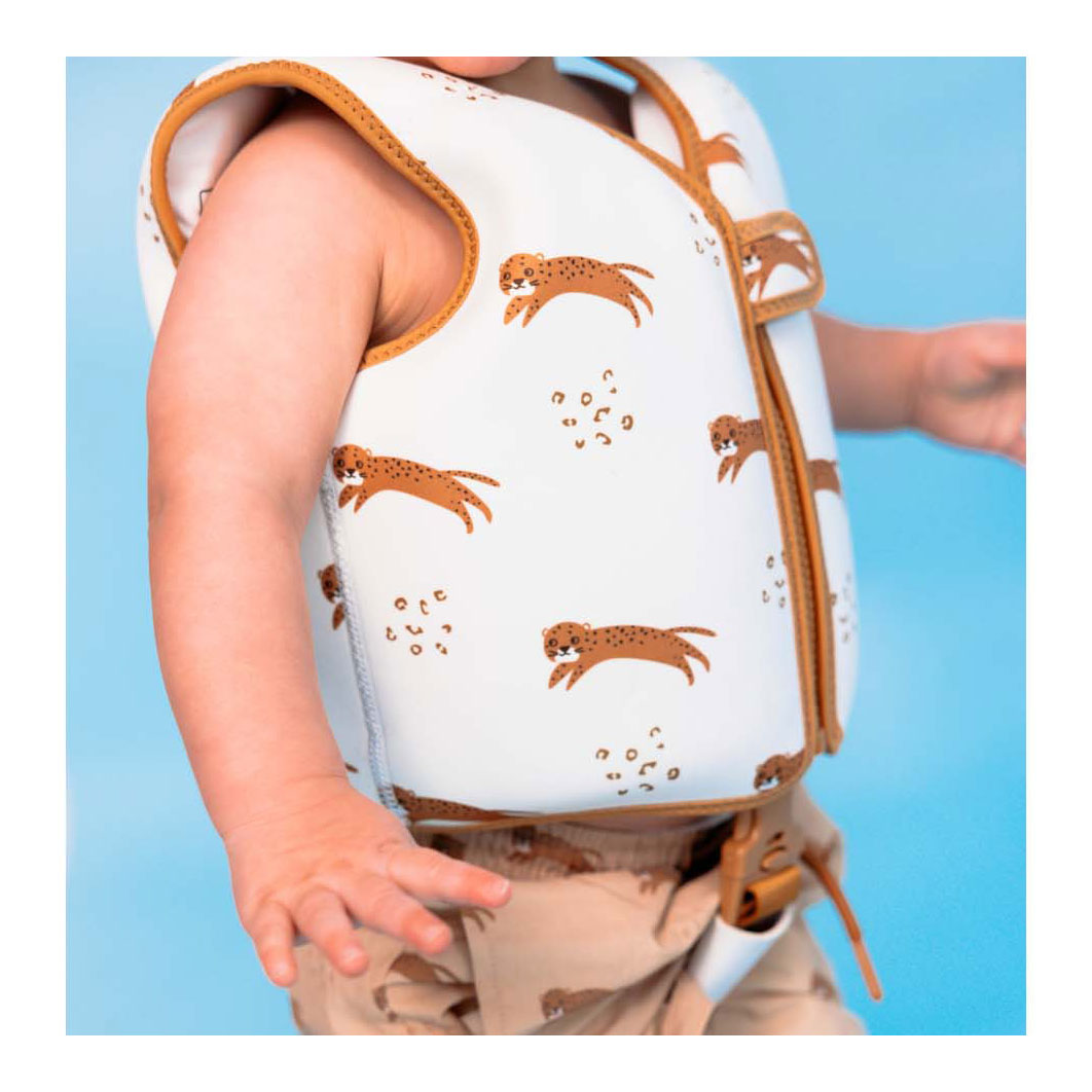 Swim Essentials – Schwimmweste mit Leopardenmuster, 1–2 Jahre
