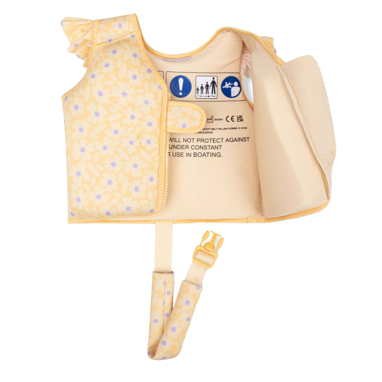 Swim Essentials – Florish Yellow Schwimmweste, 1–2 Jahre