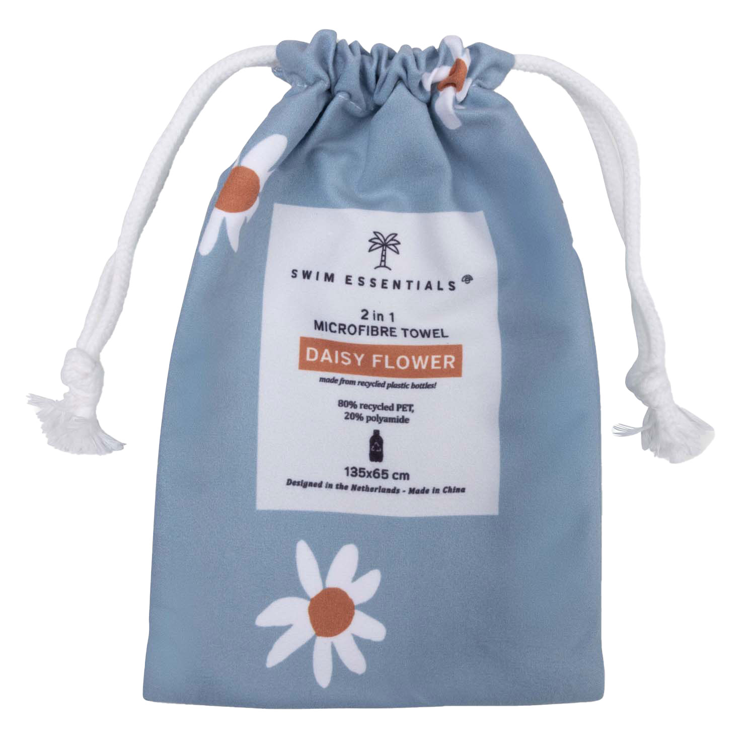 Swim Essentials - Daisy Flowers Strandlaken, 135x65cm