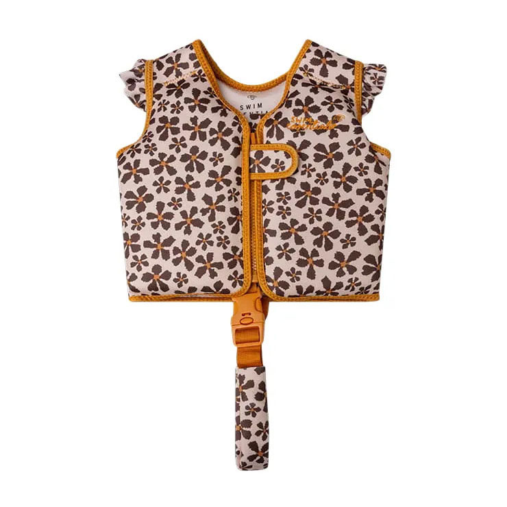 Gilet de sauvetage Swim Essentials - Orange à fleurs - 2-3 ans