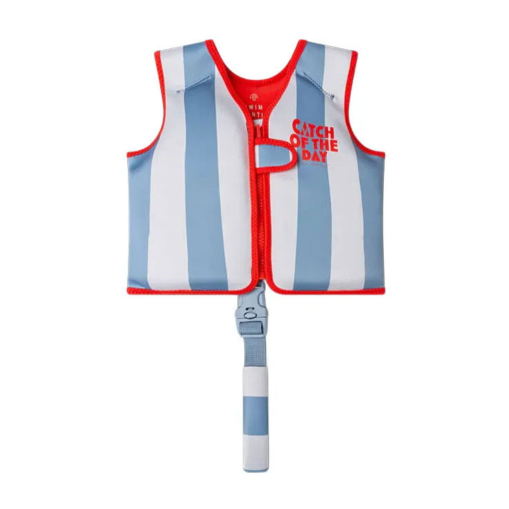 Équipement de natation essentiel - Gilet de sauvetage bleu/rouge - 2-3 ans
