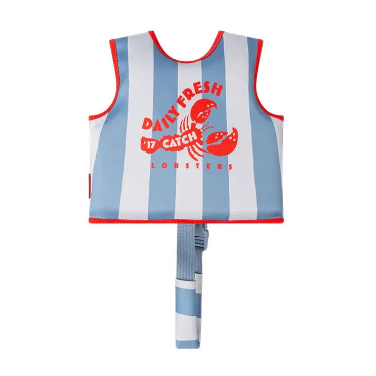 Équipement de natation essentiel - Gilet de sauvetage bleu/rouge - 2-3 ans