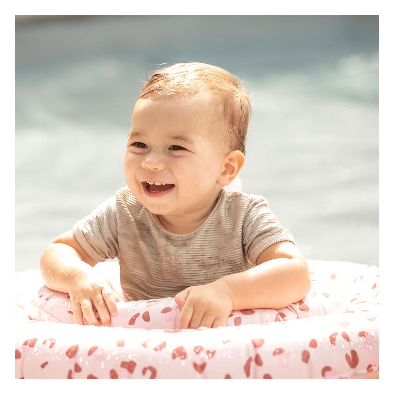 Swim Essentials Babyzwemband Roze Luipaard - 0-1 jaar
