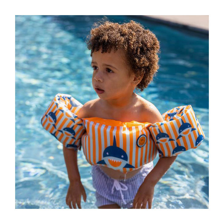 Swim Essentials Puddle Jumper Oranje-Blauw Haaien - 2-6 jaar