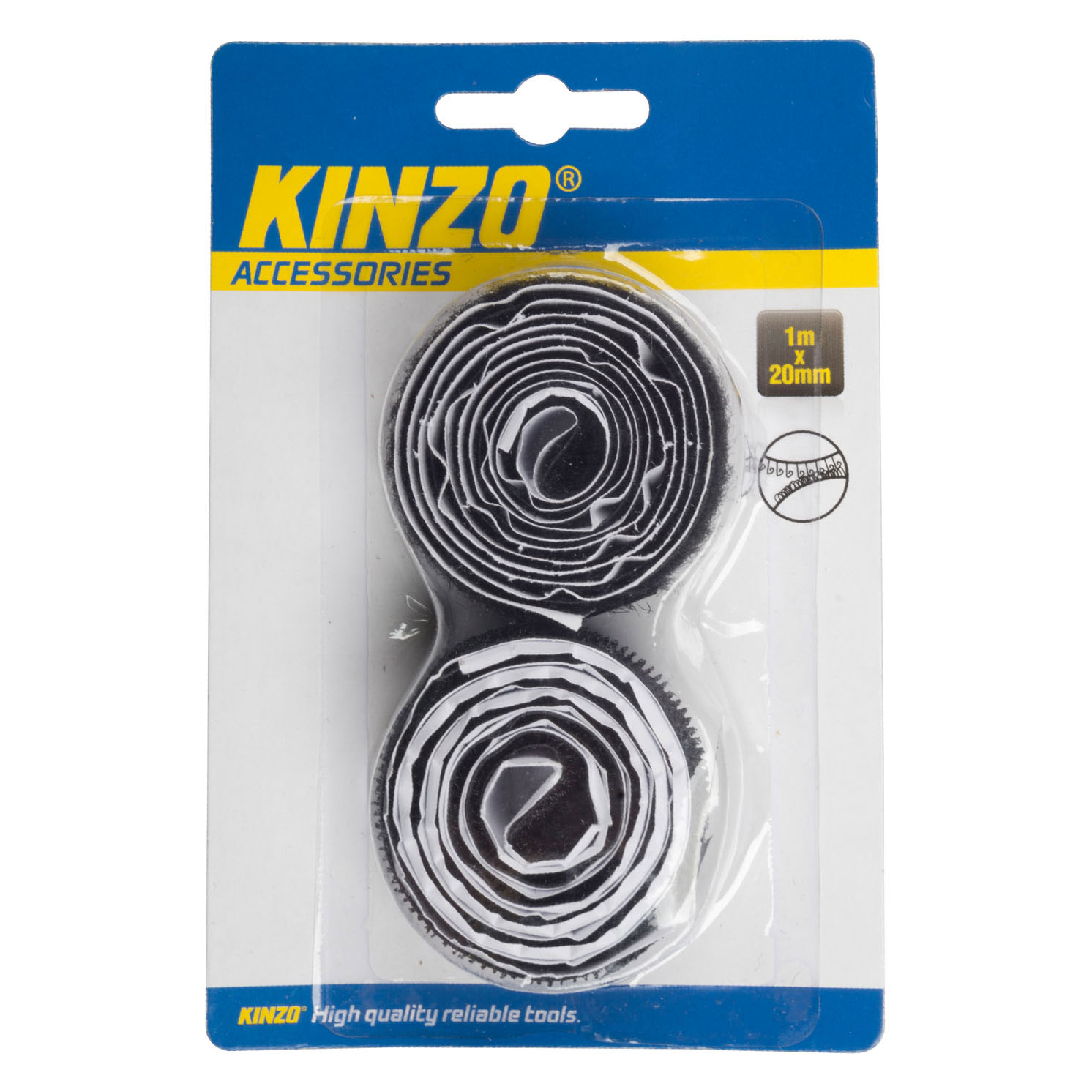 Kinzo Klettband Schwarz, 1m