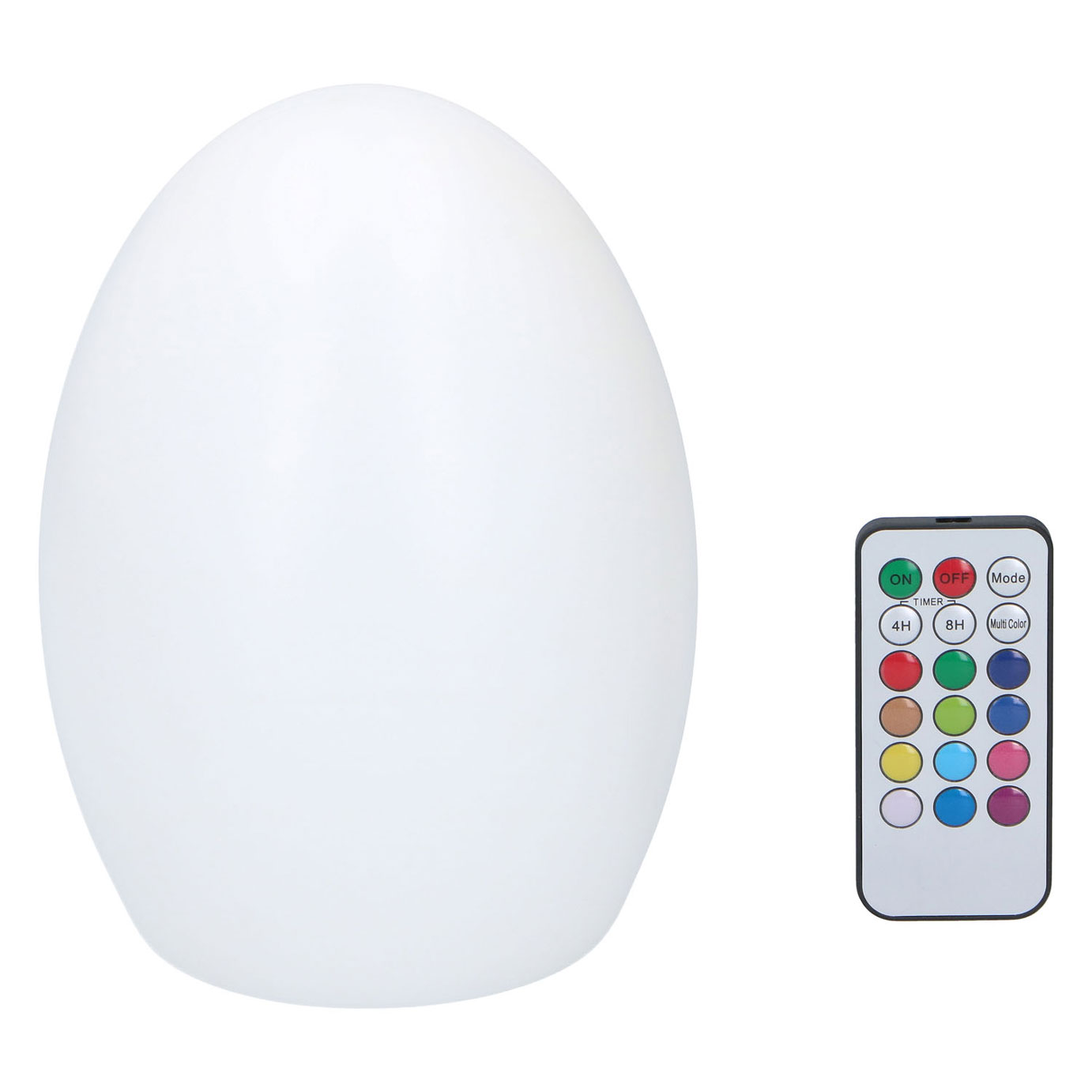Kleurveranderende Nachtlamp in Eivorm, met Afstandsbediening