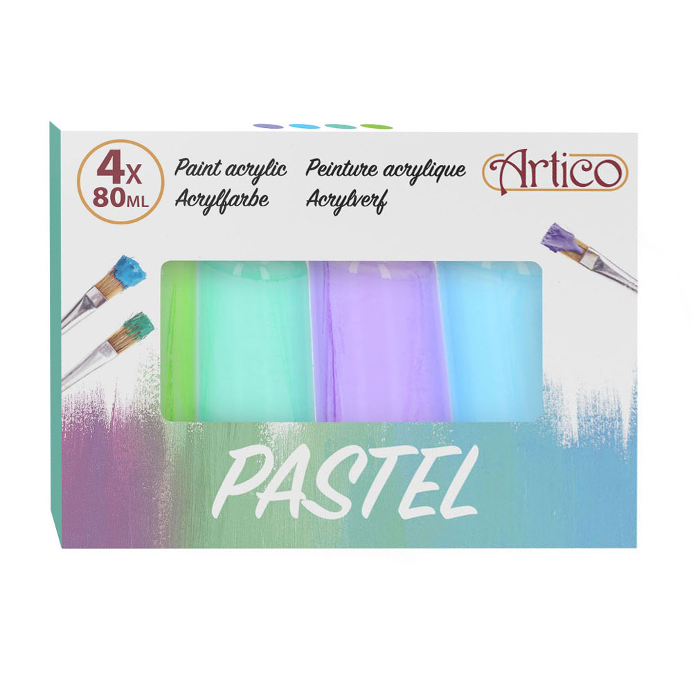 Acrylfarbe Pastell, 4 Teile.