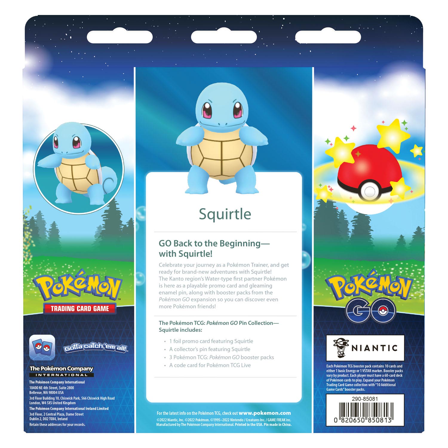Pokémon TCG  GO Pin Box Collection - Squirtle